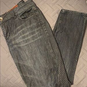 Pin dot skinny jeans